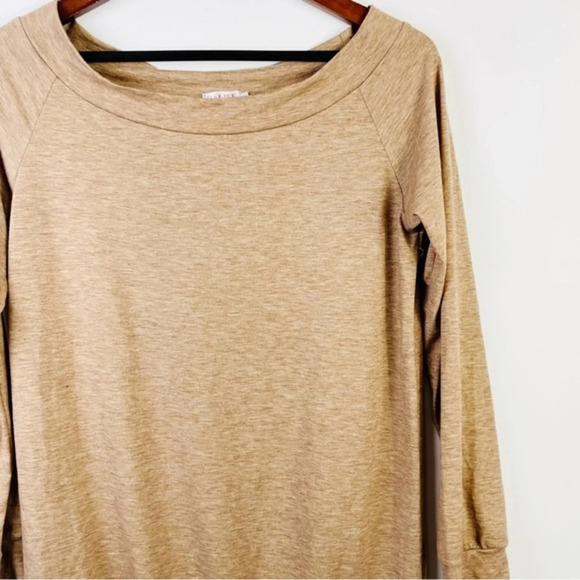 Halife Brown Scoop Neck Lightweight Top Size Small - Picture 3 of 7